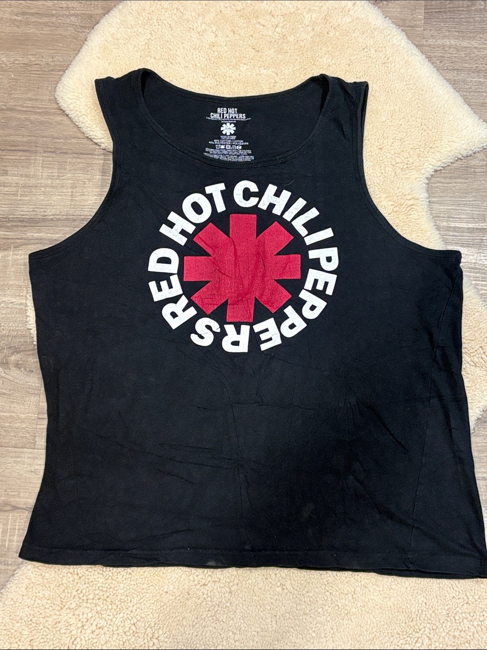 Red Hot Chili Peppers Black Tank Top with Red Logo